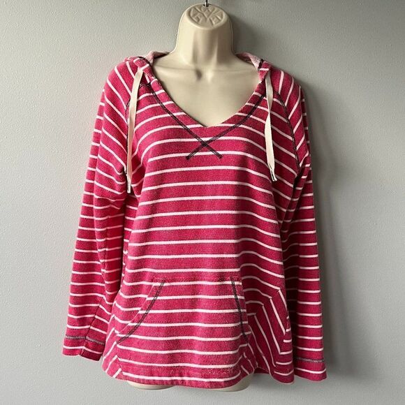 Columbia Sportswear Tropic Haven Striped Pullover Hoodie Size M - Picture 1 of 8